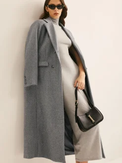 Lapel Pockets Long Coat Outerwear|Coats