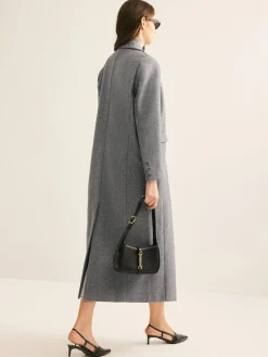 Lapel Pockets Long Coat Outerwear|Coats