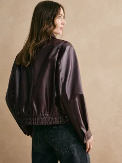 Clearance Lapel Zipper PU Leather Short Jacket Outerwear|Jackets