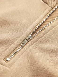 Clearance Lapel Zipper Pullover Sweatshirt Sweatshirts & Hoodies|Tops