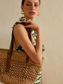 Discount Large Capacity Beach Tote Basket Bag Bags|Accessories