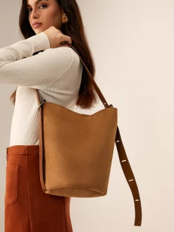 Hot Large Capacity Buckle Bucket Bag Bags|Accessories