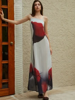 Best Large Floral Print Cami Long Dress Casual Dresses|Floral Dresses