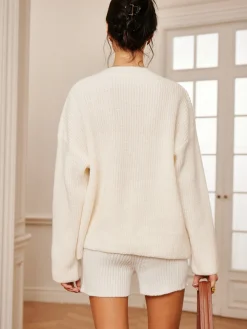 Clearance Lazy Style Asymmetrical Loose Button Cardigan Cardigans|Sweaters & Cardigans