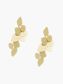 Leaves Panel Stud Drop Earrings Earrings|Accessories