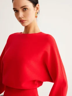 New Leg-Of Mutton Cinched Sweater Sweater Tops|Sweaters & Cardigans
