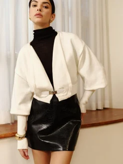 Hot Leg-Of Mutton Sleeve Petite Knit Outerwear Sweater Tops|Outerwear