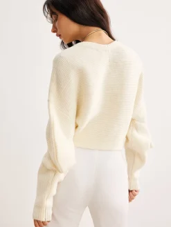 Discount Leg-Of-Mutton Sleeve Metal Cardigan Cardigans|Sweaters & Cardigans