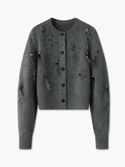 Clearance Leisure Button Sequins Cardigan Cardigans|Sweaters & Cardigans