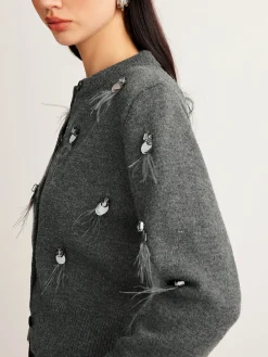 Clearance Leisure Button Sequins Cardigan Cardigans|Sweaters & Cardigans