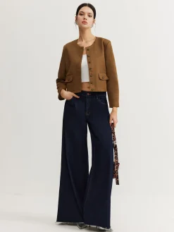 Clearance Leisure Button Suede Trench Coat Outerwear|Coats
