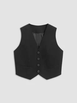 Hot Leisure Button Up Vest Outerwear|Vests
