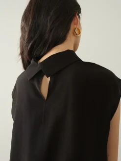 Online Leisure Cap Sleeve Shirt Blouses & Shirts|Tops