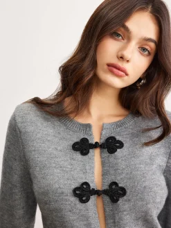 New Leisure Chinese Knot Button Cardigan Cardigans|Sweaters & Cardigans