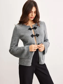 New Leisure Chinese Knot Button Cardigan Cardigans|Sweaters & Cardigans