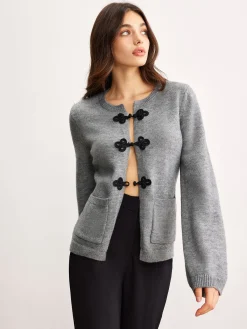 New Leisure Chinese Knot Button Cardigan Cardigans|Sweaters & Cardigans