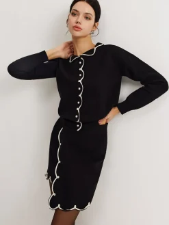 Clearance Leisure Contrast Trim Sweater Co-ords Sweater Tops|Sweaters & Cardigans