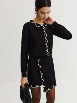 Clearance Leisure Contrast Trim Sweater Co-ords Sweater Tops|Sweaters & Cardigans