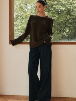 Online Leisure Cozy Draped Sweater Sweater Tops|Sweaters & Cardigans