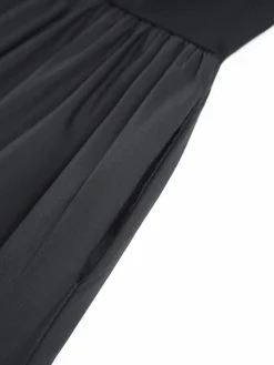 New Leisure Crew Neck Long Dress White Dresses|Black Dresses