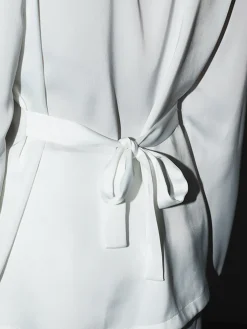 New Leisure Oversized Satin Tie Back Shirt Blouses & Shirts|Matching Sets