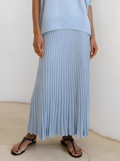 Clearance Leisure Pleated Knit Skirt Skirts|Knitwear