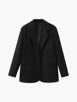 Outlet Leisure Relaxed Single Breasted Blazer Outerwear|Blazers