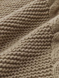 Hot Leisure Round Neck Cable Knit Sweater Sweater Tops|Sweaters & Cardigans