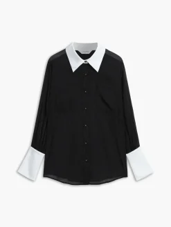Best Leisure See Through Shirt With Cami Top Long Sleeve Sets|Blouses & Shirts