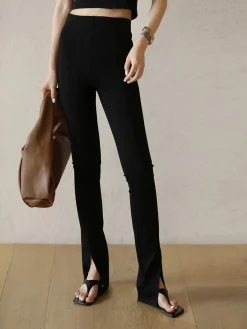Best Leisure Slit Straight Leg Pants Pants|Knitwear