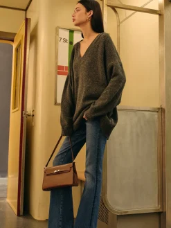 Discount Leisure Wool-Blend Loose Sweater Sweater Tops|Sweaters & Cardigans