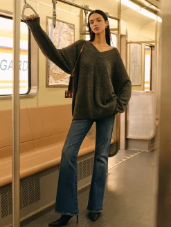 Discount Leisure Wool-Blend Loose Sweater Sweater Tops|Sweaters & Cardigans