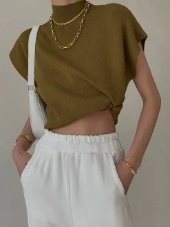 Leisurely Solid Pullover Sweater Vest Sweater Vests|Sweaters & Cardigans
