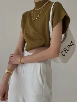 Leisurely Solid Pullover Sweater Vest Sweater Vests|Sweaters & Cardigans