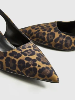 New Leopard Kitten Slingback Pumps Shoes|Accessories