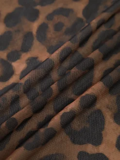 Online Leopard Print Long Sleeve Lace Trim Blouse Blouses & Shirts|Tops
