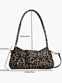 New Leopard Printed Buckle Flap Armpit Bag Bags|Accessories