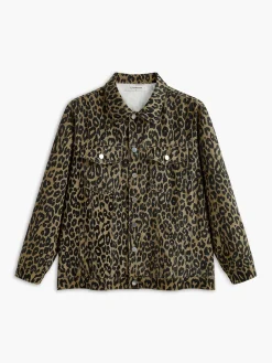 Discount Leopard Printed Button Blazer Blazers|Outerwear