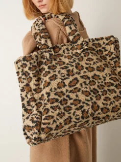 Clearance Leopard Printed Fuzzy Shoulder Bag Bags|Accessories