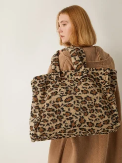Clearance Leopard Printed Fuzzy Shoulder Bag Bags|Accessories