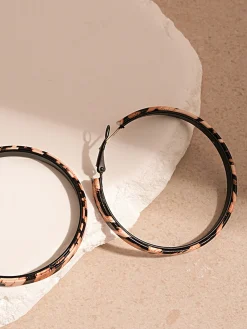 Sale Leopard Printed Hoop Earrings Earrings|Accessories