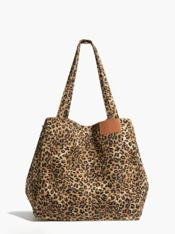Clearance Leopard Printed Large Capacity Hobo Bag Bags|Accessories