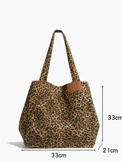 Clearance Leopard Printed Large Capacity Hobo Bag Bags|Accessories