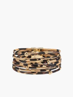 Hot Leopard Printed Magnet Clasp Bracelet Rings & Bracelets|Accessories