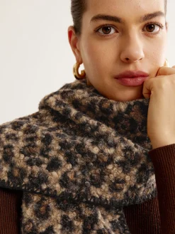 Outlet Leopard Printed Minky Scarf Accessories