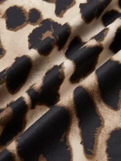New Leopard Printed Open Back Tie Dress Casual Dresses|Short Dresses