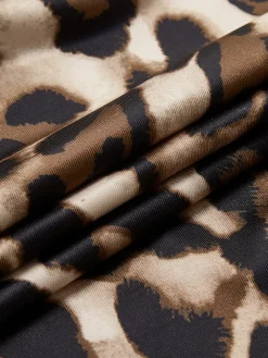 New Leopard Printed Open Back Tie Dress Casual Dresses|Short Dresses