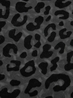 Clearance Leopard Printed Sheer T-Shirt T-shirts|Tops
