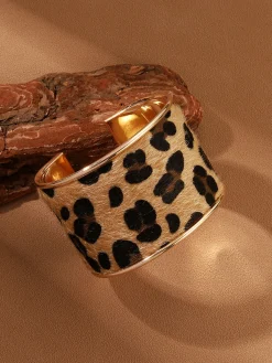 Outlet Leopard Printed Tunnel Open Bracelet Rings & Bracelets|Accessories