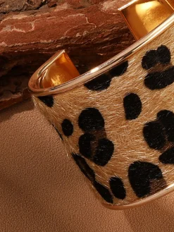 Outlet Leopard Printed Tunnel Open Bracelet Rings & Bracelets|Accessories